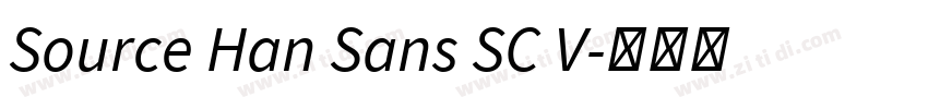 Source Han Sans SC V字体转换